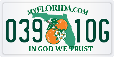 FL license plate 0391OG