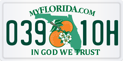FL license plate 0391OH