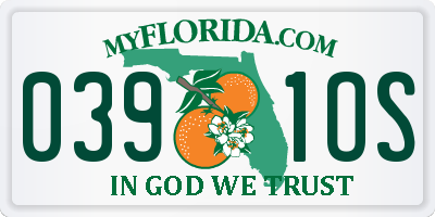 FL license plate 0391OS