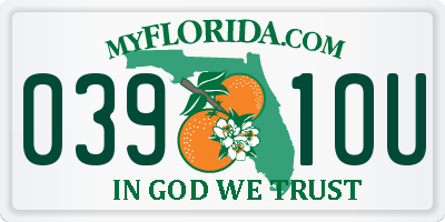 FL license plate 0391OU