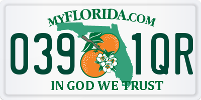 FL license plate 0391QR