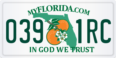 FL license plate 0391RC