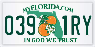 FL license plate 0391RY