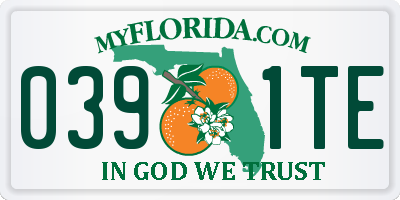 FL license plate 0391TE