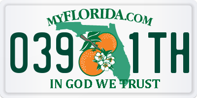 FL license plate 0391TH