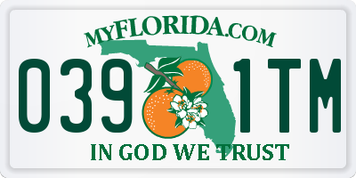FL license plate 0391TM