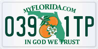 FL license plate 0391TP