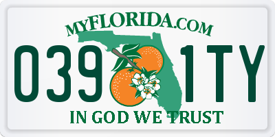 FL license plate 0391TY