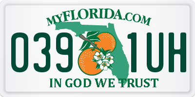 FL license plate 0391UH