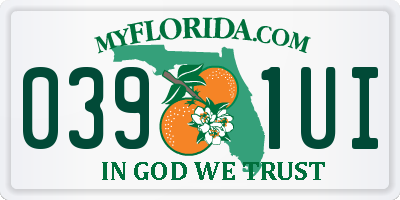 FL license plate 0391UI