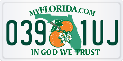 FL license plate 0391UJ