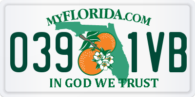 FL license plate 0391VB