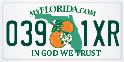FL license plate 0391XR