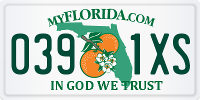 FL license plate 0391XS