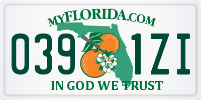 FL license plate 0391ZI