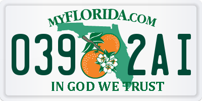 FL license plate 0392AI