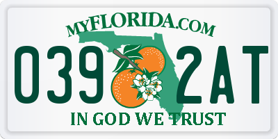 FL license plate 0392AT