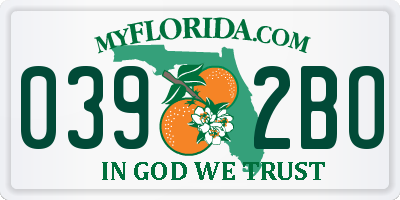 FL license plate 0392BO