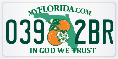 FL license plate 0392BR
