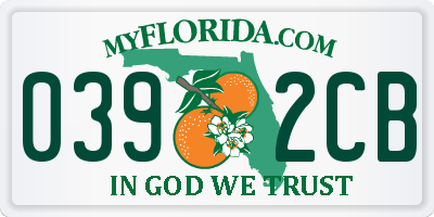 FL license plate 0392CB