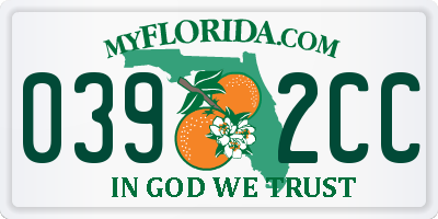 FL license plate 0392CC