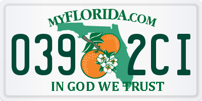 FL license plate 0392CI