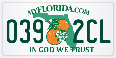 FL license plate 0392CL