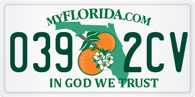 FL license plate 0392CV