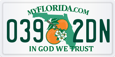 FL license plate 0392DN