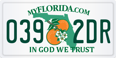 FL license plate 0392DR