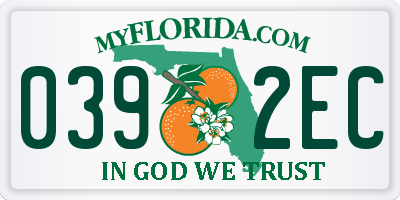 FL license plate 0392EC