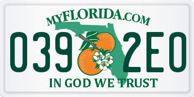 FL license plate 0392EO