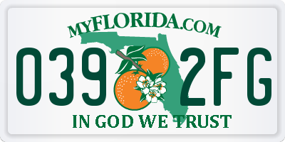 FL license plate 0392FG