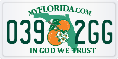 FL license plate 0392GG