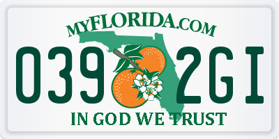 FL license plate 0392GI