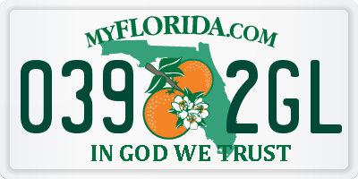 FL license plate 0392GL