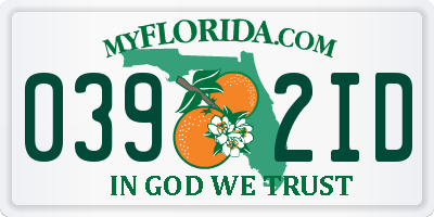 FL license plate 0392ID
