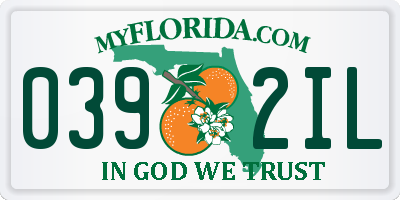 FL license plate 0392IL