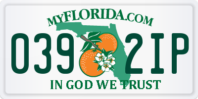 FL license plate 0392IP
