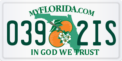 FL license plate 0392IS