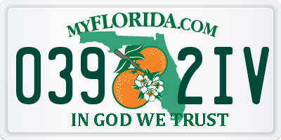 FL license plate 0392IV