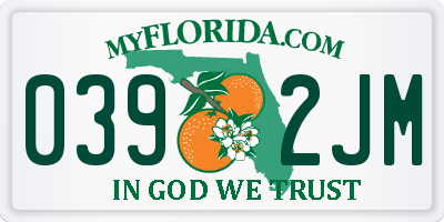 FL license plate 0392JM