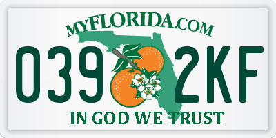 FL license plate 0392KF