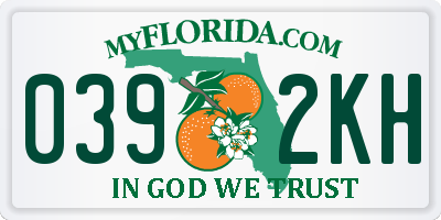 FL license plate 0392KH