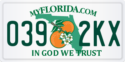 FL license plate 0392KX