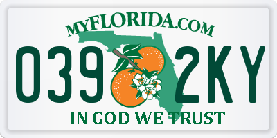 FL license plate 0392KY