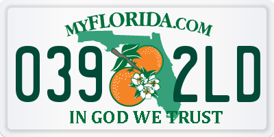 FL license plate 0392LD