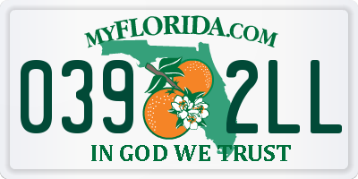 FL license plate 0392LL