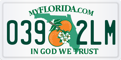 FL license plate 0392LM