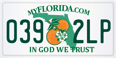 FL license plate 0392LP